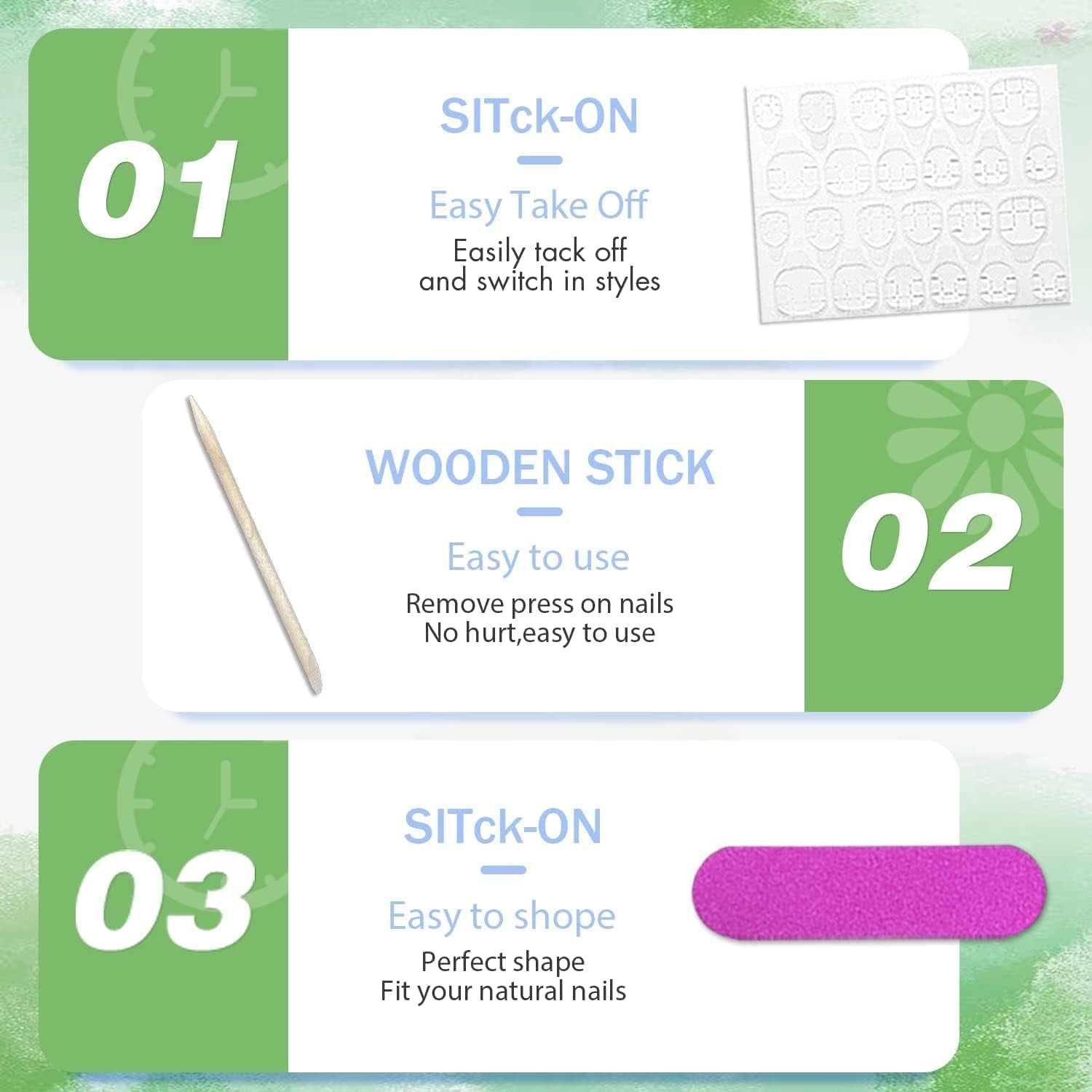 Red Press on Nails Medium Long Square,  Medium Coffin Nails Acrylic Nails Press Ons Glue on Nails Medium Length, Solid Color Fake Nails for Women Christmas Holiday Thick Artificial Nails