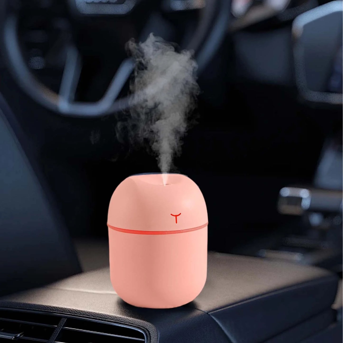 Portable Mini Humidifier 220Ml Small Cool Mist Humidifier USB Desktop Humidifier for Baby Bedroom Travel Office Home Auto Shut-Off 2 Mist Modes Super Quiet, Green