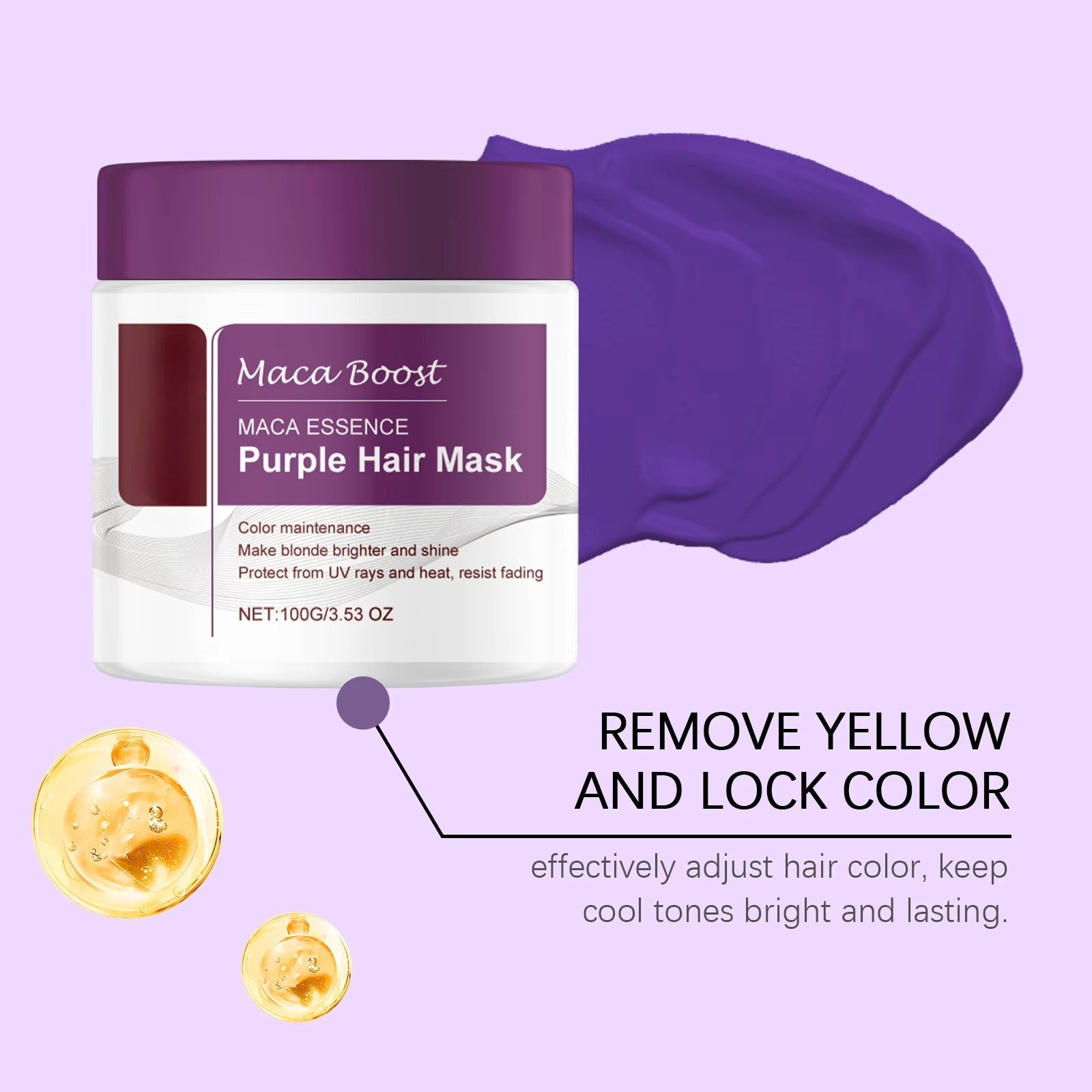 Magical Purple Hair Mask – Professional Toning Treatment for Blonde, Silver, Gray & Highlighted Hair to Eliminate Brass and Yellow Tones