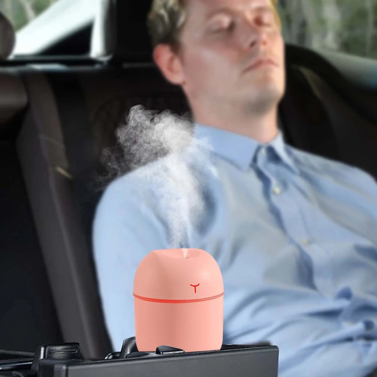 Portable Mini Humidifier 220Ml Small Cool Mist Humidifier USB Desktop Humidifier for Baby Bedroom Travel Office Home Auto Shut-Off 2 Mist Modes Super Quiet, Green