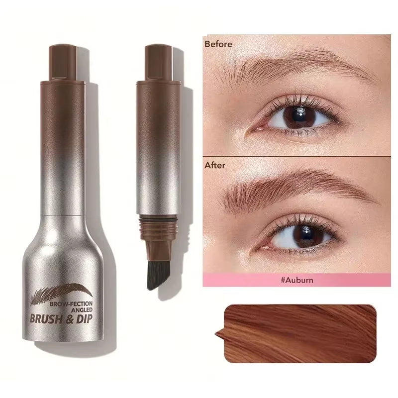 3D Dye Eyebrow Pencil – Waterproof, Smudge-Proof Brow Enhancer with Large Brush for Natural, Long-Lasting Black and Brown Brows